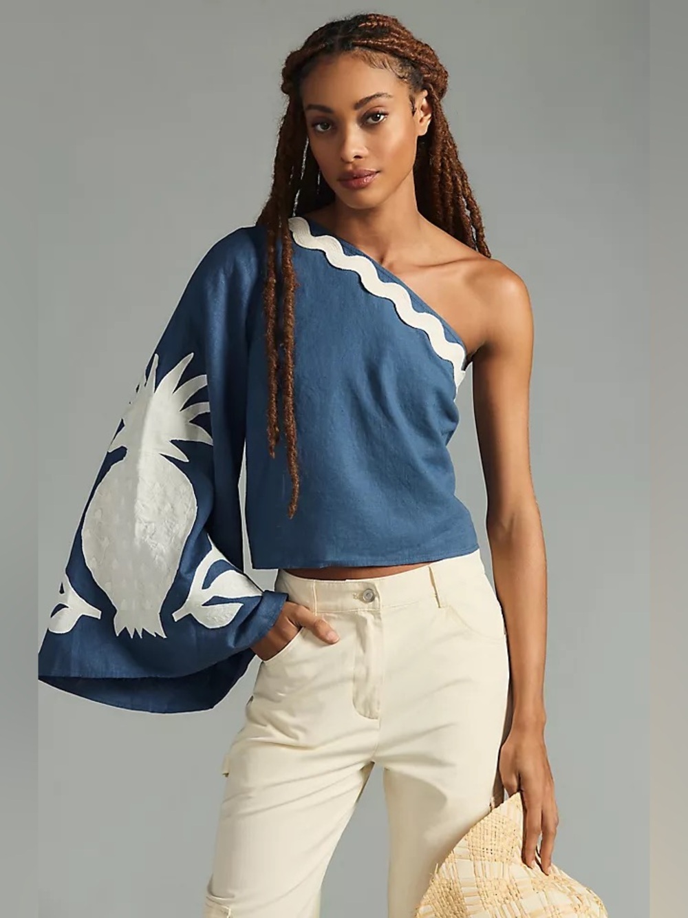 Farm Rio for Anthropologie One Shoulder Top